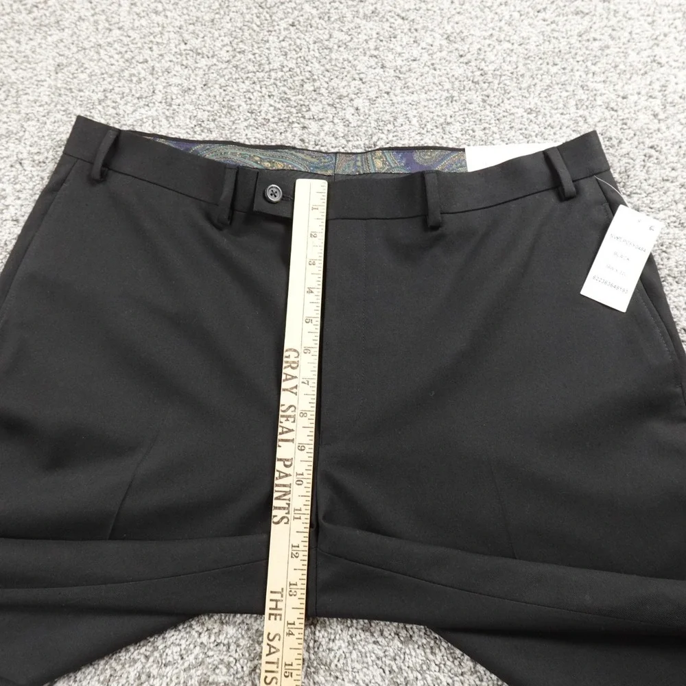 NEW Ralph Lauren Pants Mens 38X32 Black Chino Trouser Dress‎ Slacks Flat Front